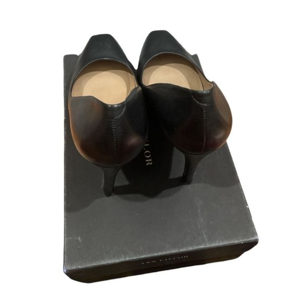 POUR LA VICTOIRE Black Leather Pumps - Picture 7 of 8